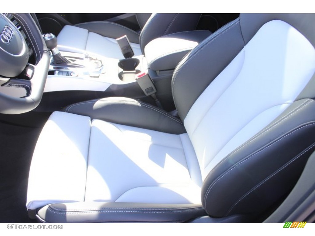 Black/Lunar Silver Interior 2014 Audi SQ5 Prestige 3.0 TFSI quattro Photo #89471276