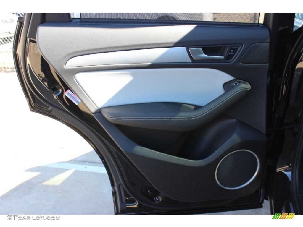 2014 Audi SQ5 Prestige 3.0 TFSI quattro Black/Lunar Silver Door Panel Photo #89471564
