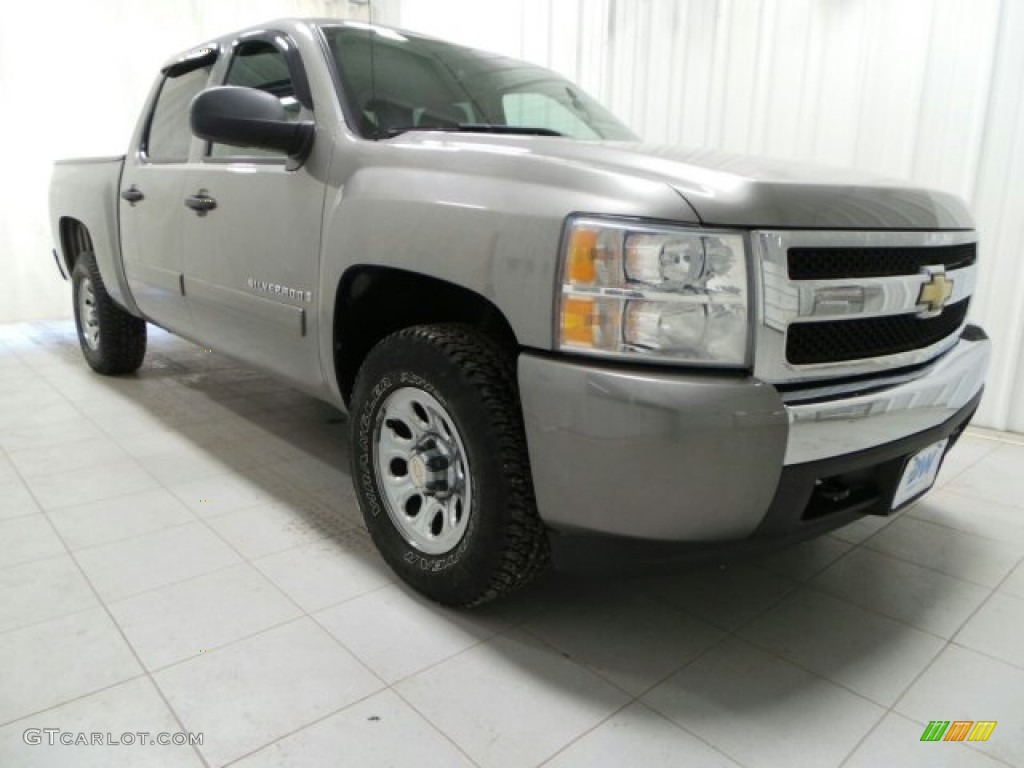 2008 Silverado 1500 LT Crew Cab 4x4 - Graystone Metallic / Ebony photo #1