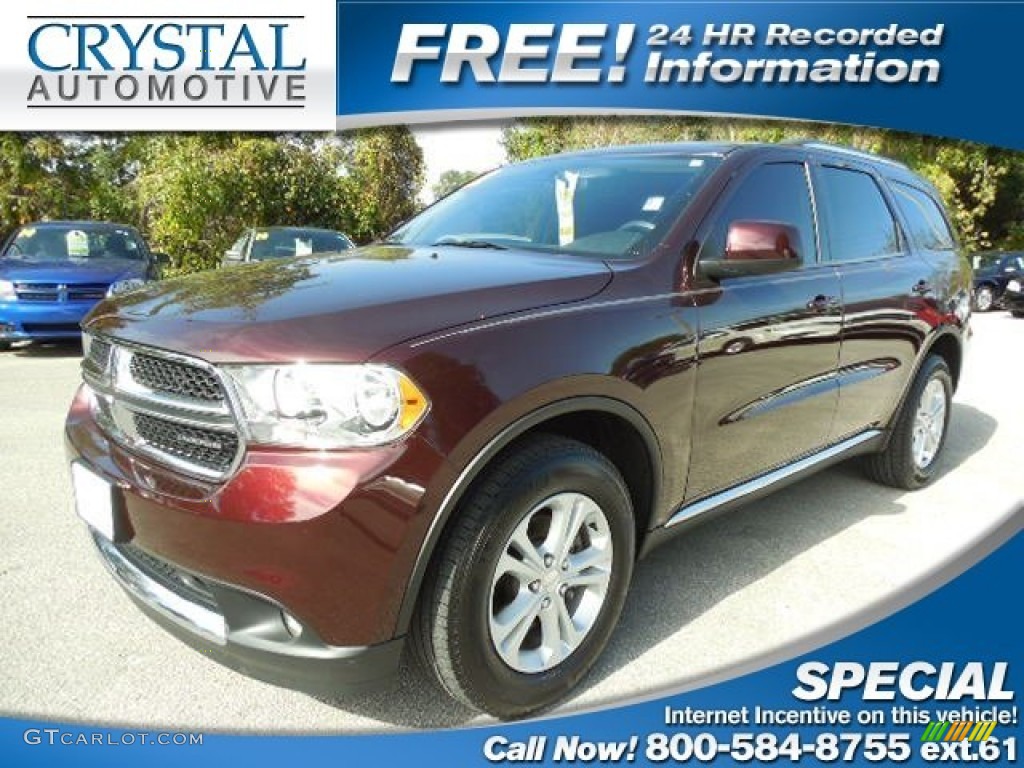 2012 Durango SXT - Deep Molten Red Pearl / Black photo #1