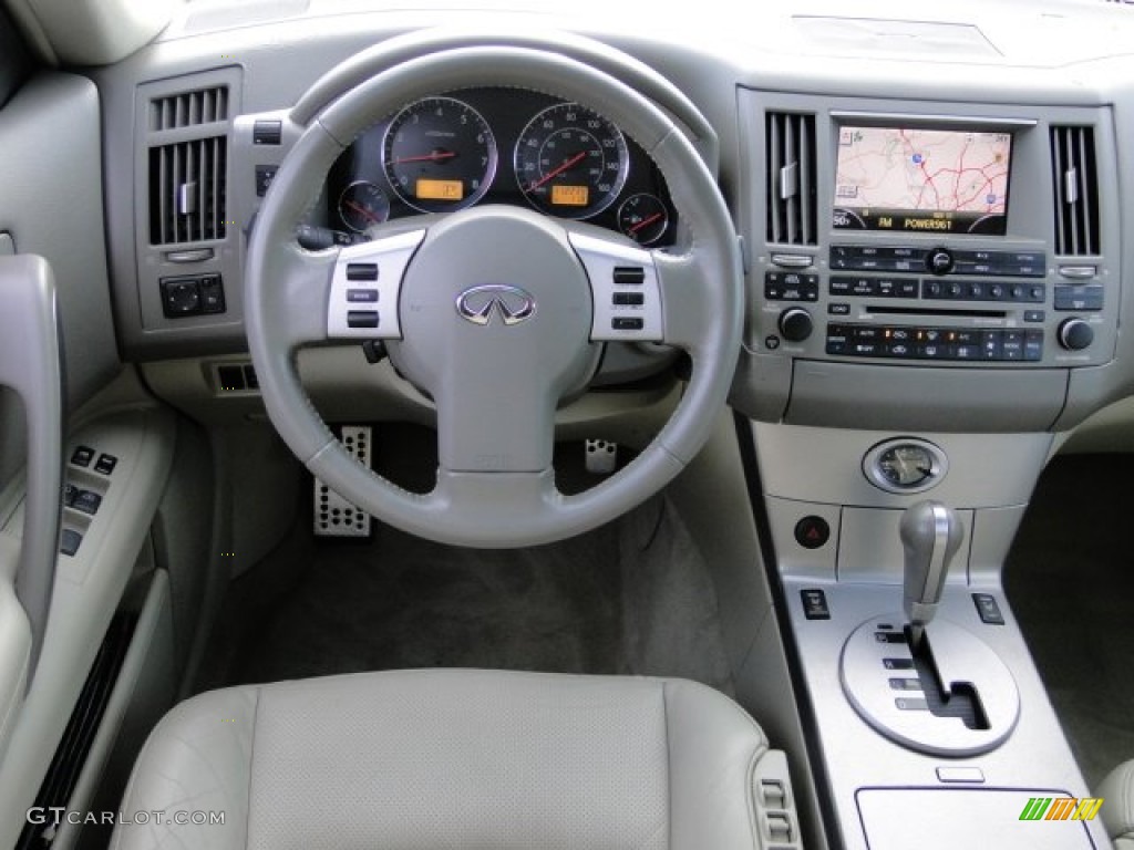 2005 FX 35 AWD - Ivory Pearl White / Willow photo #13