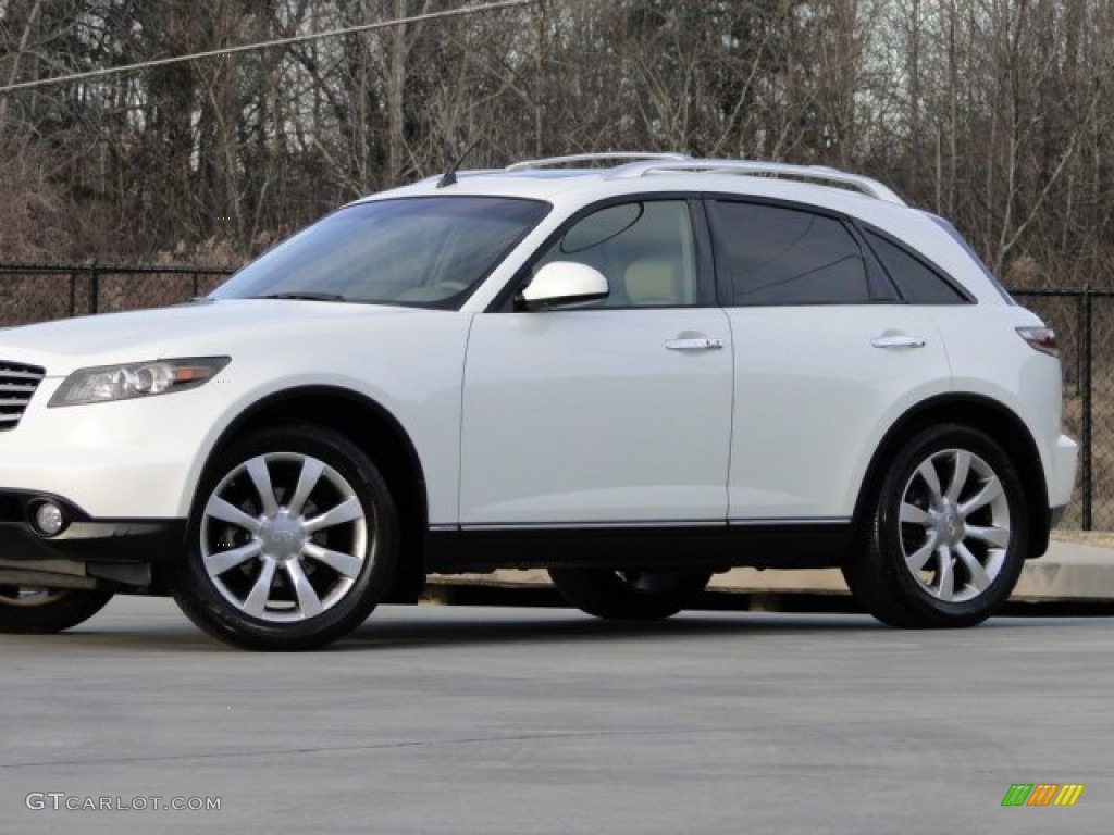 2005 FX 35 AWD - Ivory Pearl White / Willow photo #33