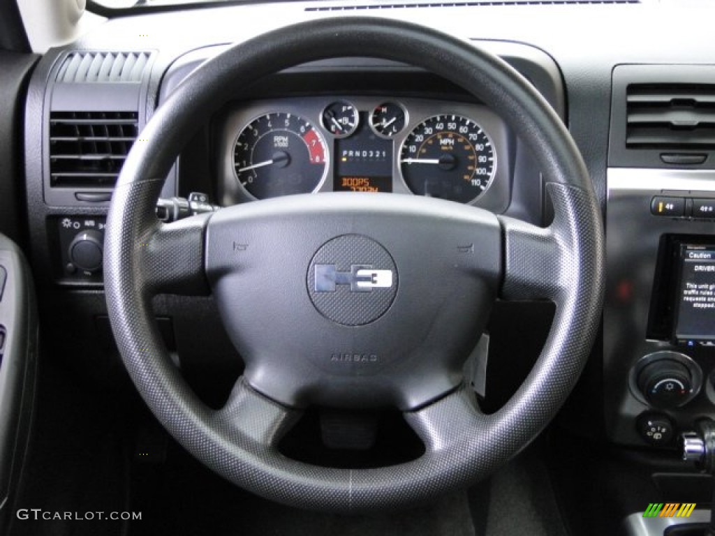 2008 Hummer H3 Standard H3 Model Ebony Black Steering Wheel Photo #89475914