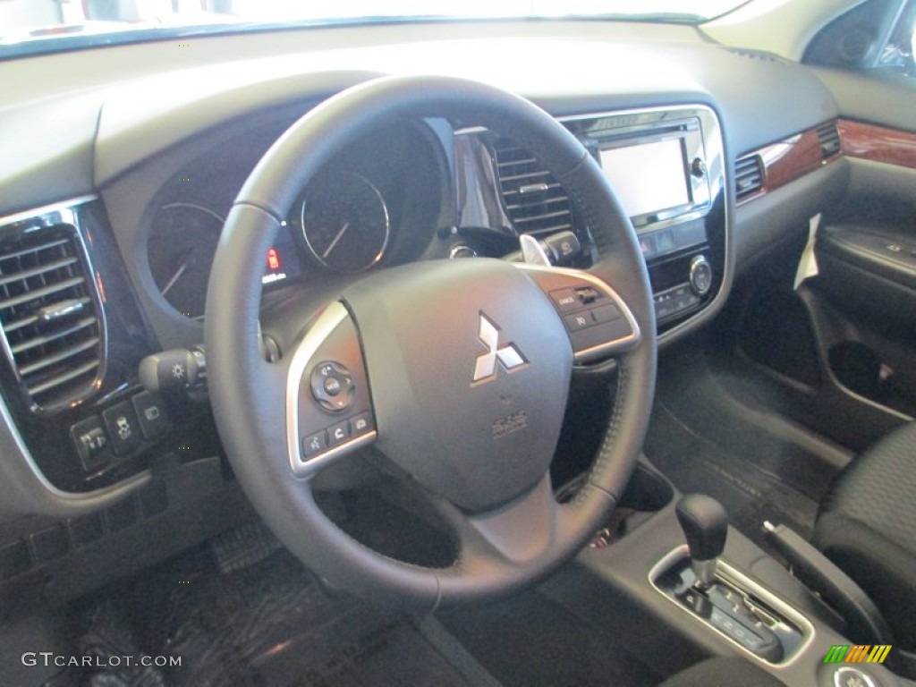 2014 Mitsubishi Outlander GT S-AWC Black Dashboard Photo #89477033