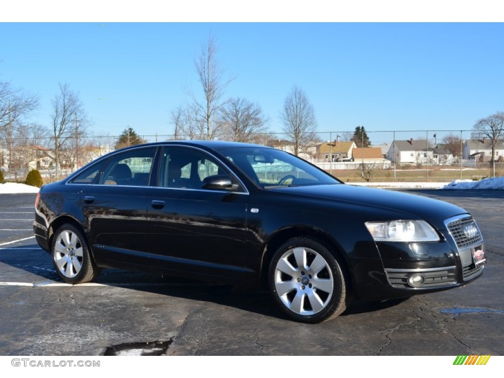 2006 A6 3.2 Sedan - Brilliant Black / Amaretto photo #3