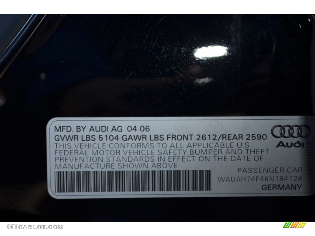 2006 A6 3.2 Sedan - Brilliant Black / Amaretto photo #23