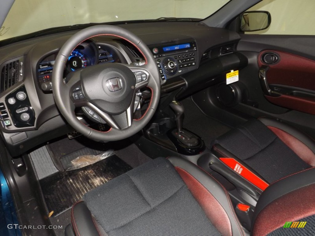 Black/Red Interior 2014 Honda CR-Z EX Hybrid Photo #89478554