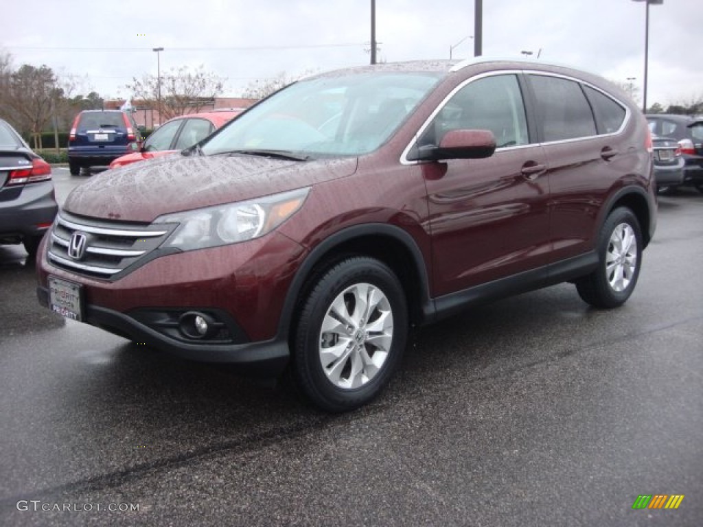 2012 CR-V EX-L 4WD - Basque Red Pearl II / Gray photo #2