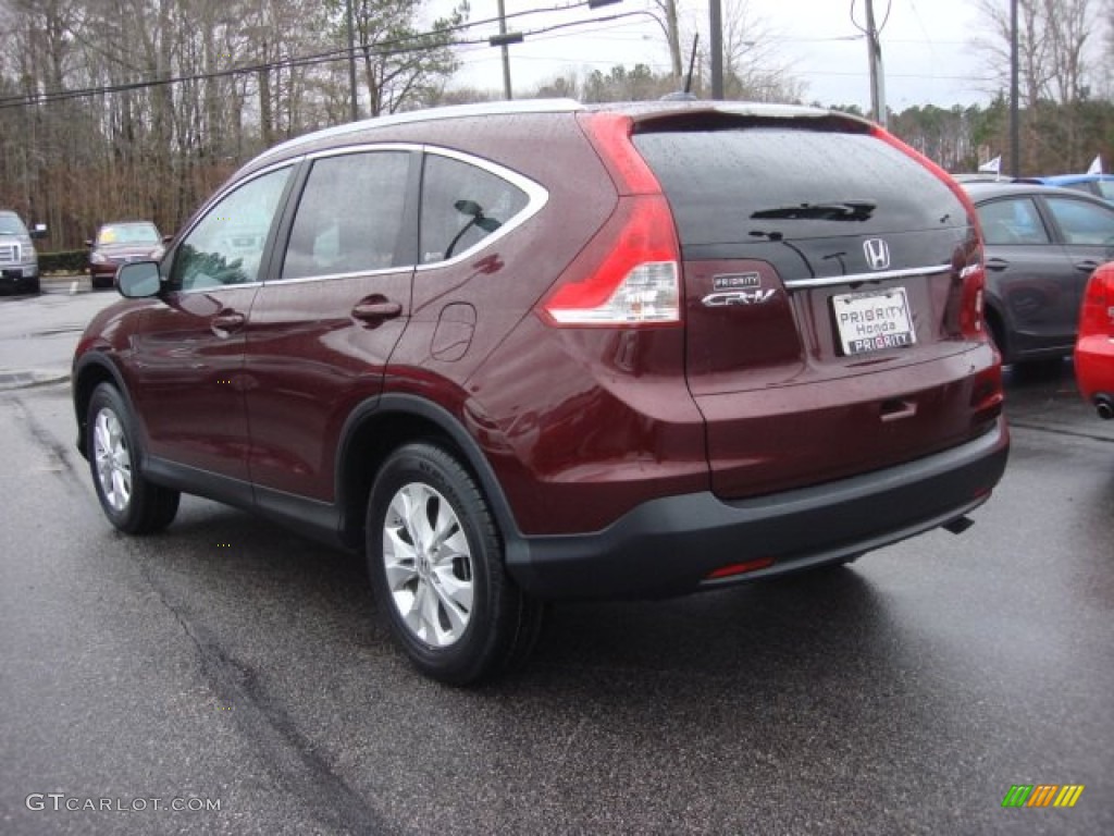 2012 CR-V EX-L 4WD - Basque Red Pearl II / Gray photo #4