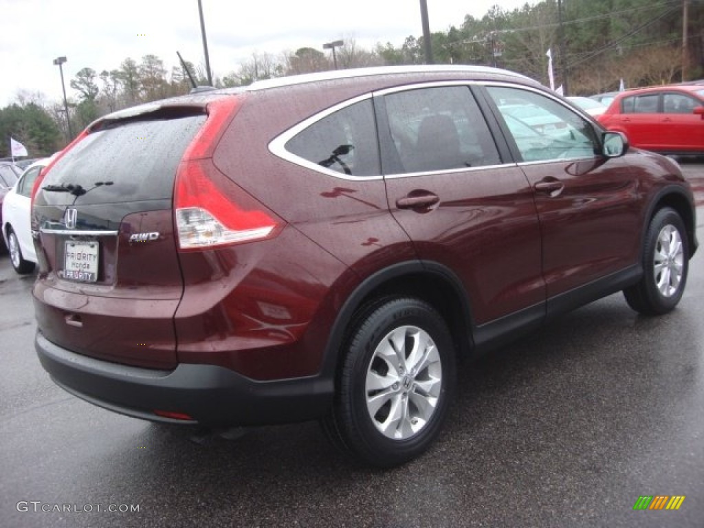 2012 CR-V EX-L 4WD - Basque Red Pearl II / Gray photo #6