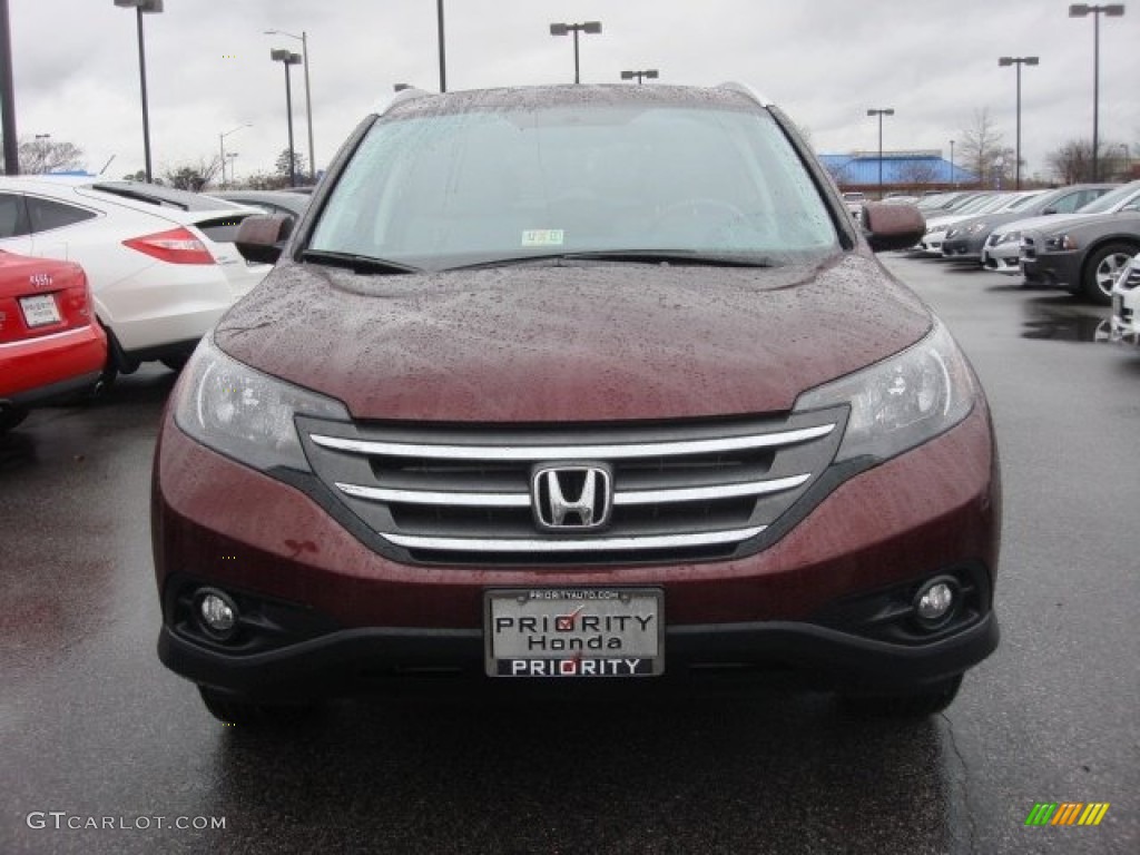2012 CR-V EX-L 4WD - Basque Red Pearl II / Gray photo #9