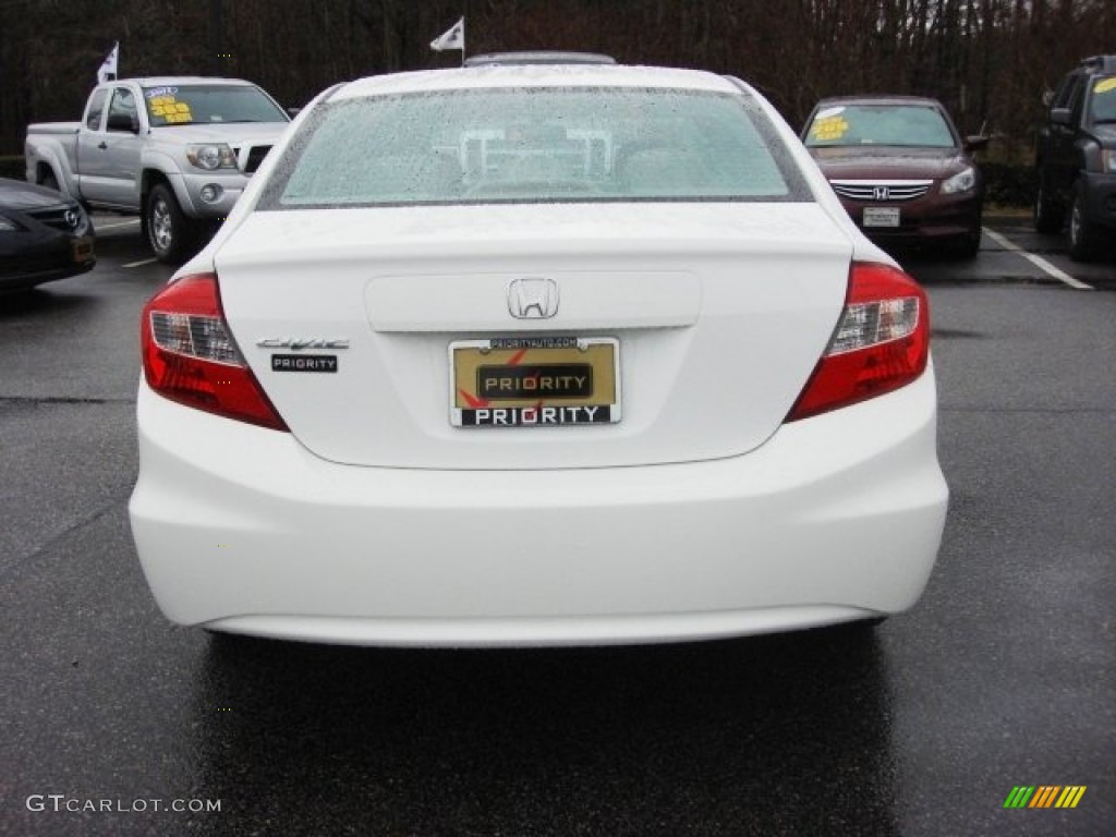 2012 Civic EX-L Sedan - Taffeta White / Gray photo #5