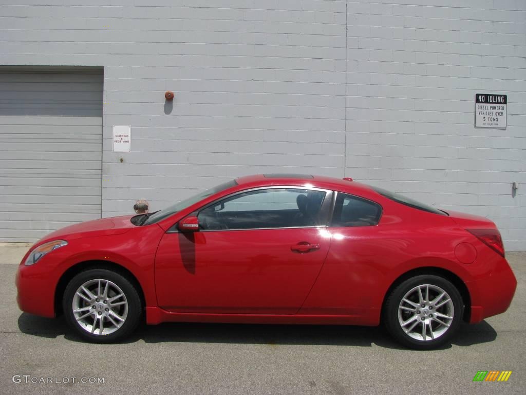 2008 Altima 3.5 SE Coupe - Code Red Metallic / Charcoal photo #2