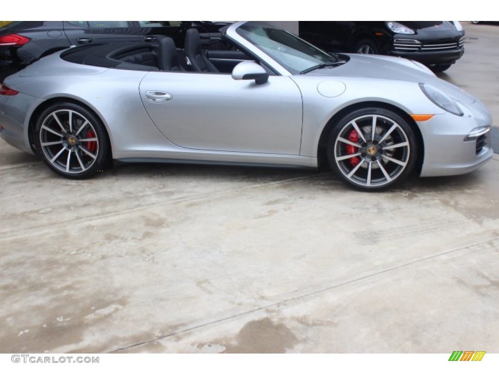 2014 911 Carrera 4S Cabriolet - GT Silver Metallic / Black photo #8