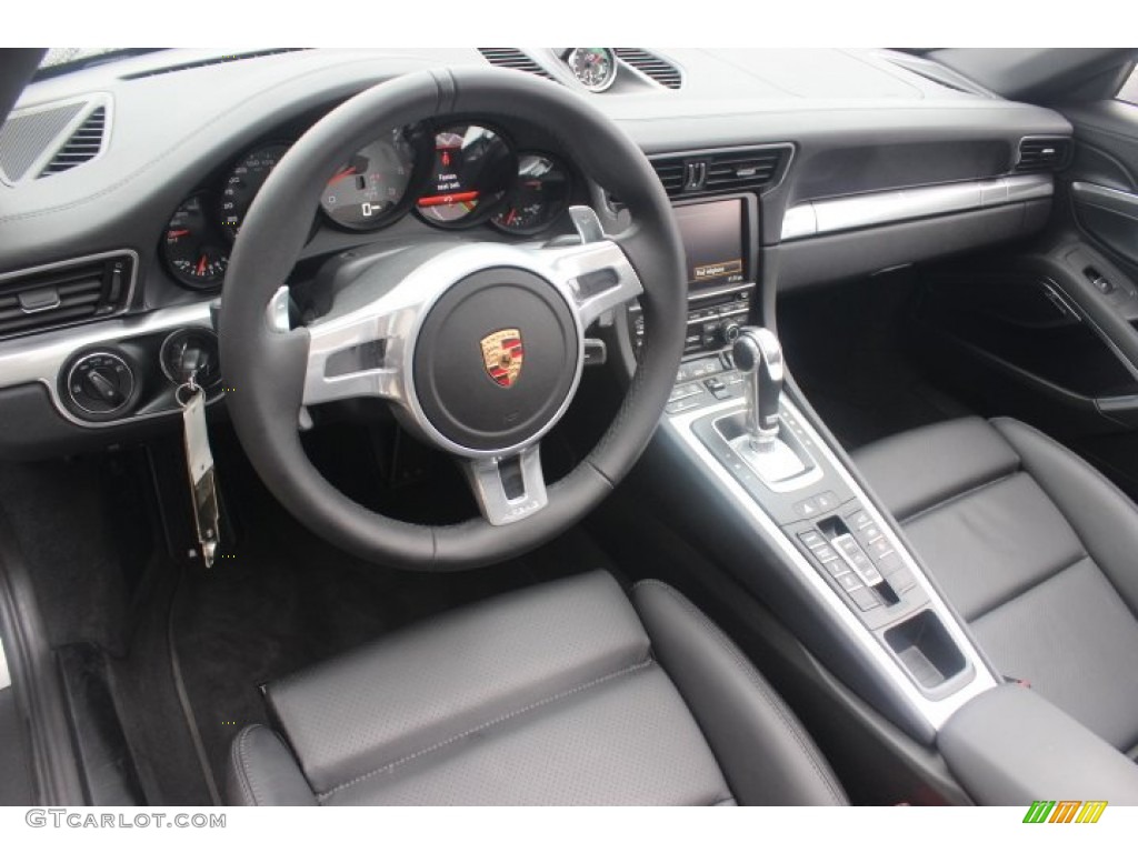 Black Interior 2014 Porsche 911 Carrera 4S Cabriolet Photo #89488687