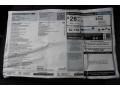 2014 Porsche Boxster Standard Boxster Model Window Sticker