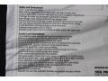 2014 Porsche Boxster Standard Boxster Model Window Sticker