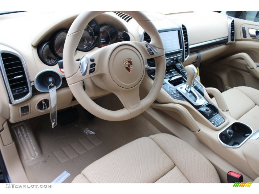 Luxor Beige Interior 2014 Porsche Cayenne Platinum Edition Photo #89490542