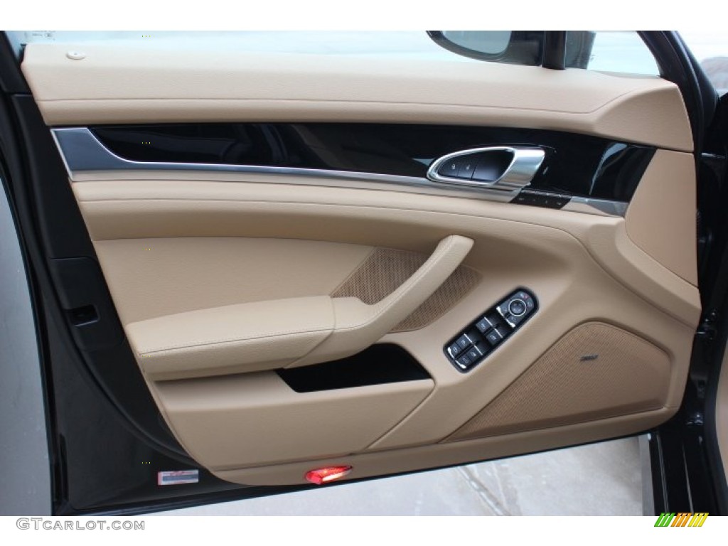 2014 Porsche Panamera Standard Panamera Model Luxor Beige Door Panel Photo #89491372