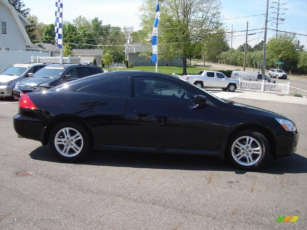 2007 Accord EX-L Coupe - Nighthawk Black Pearl / Black photo #6