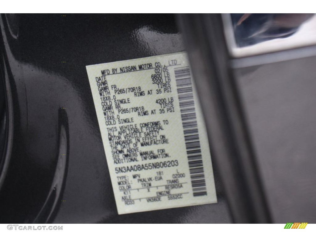 2005 QX 56 - Silver Graphite Gray / Graphite photo #39
