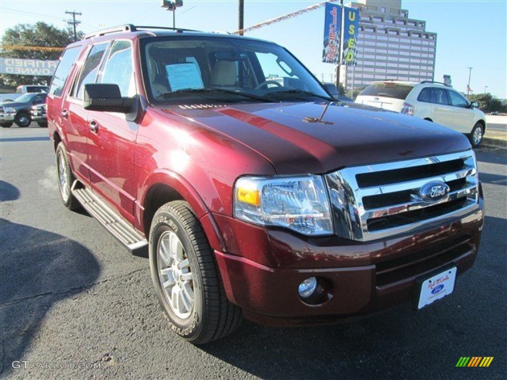 2012 Expedition XLT - Autumn Red Metallic / Camel photo #1