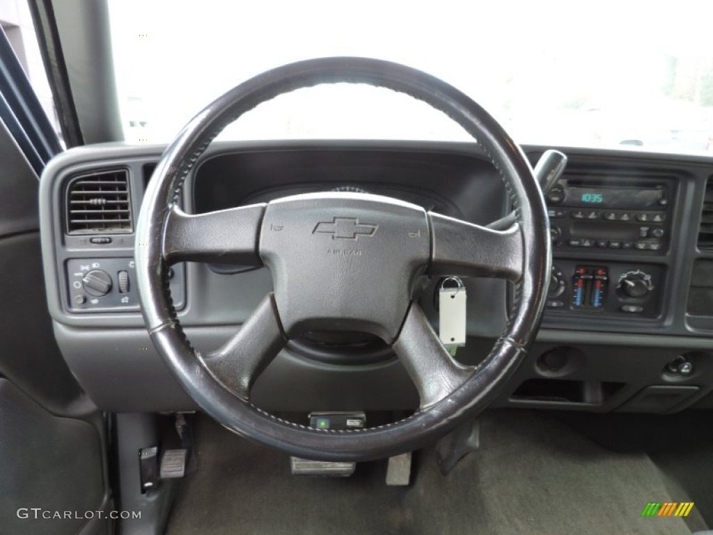 2007 Chevrolet Silverado 2500HD Classic Work Truck Extended Cab Dark Charcoal Steering Wheel Photo #89493364