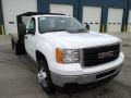 2014 Summit White GMC Sierra 3500HD Regular Cab Stake Truck  photo #2