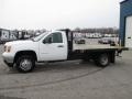 Summit White - Sierra 3500HD Regular Cab Stake Truck Photo No. 4