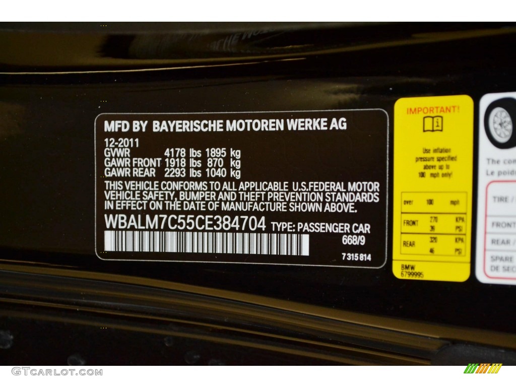 2012 BMW Z4 sDrive35i Color Code Photos