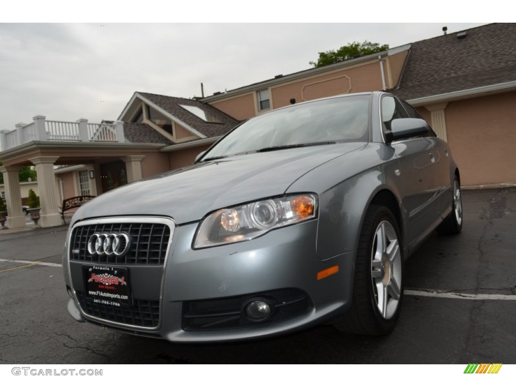 2008 A4 2.0T quattro Sedan - Quartz Grey Metallic / Black photo #13