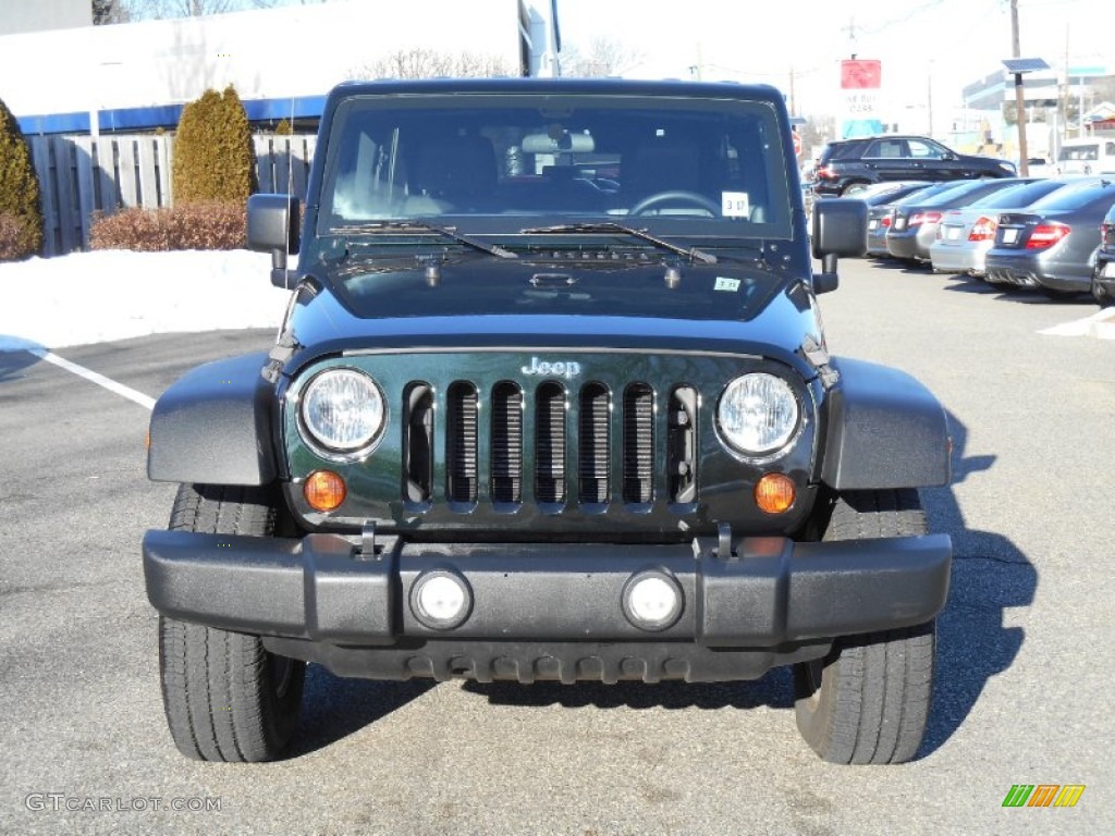 2012 Wrangler Unlimited Sport 4x4 - Black Forest Green Pearl / Black photo #2