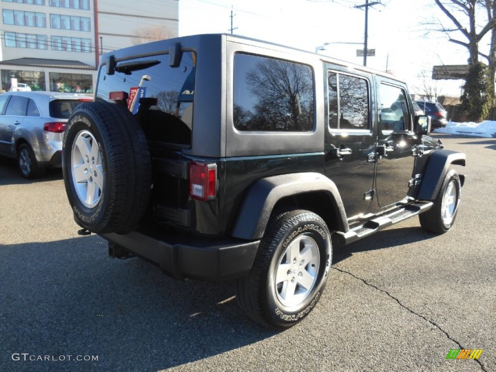 2012 Wrangler Unlimited Sport 4x4 - Black Forest Green Pearl / Black photo #4