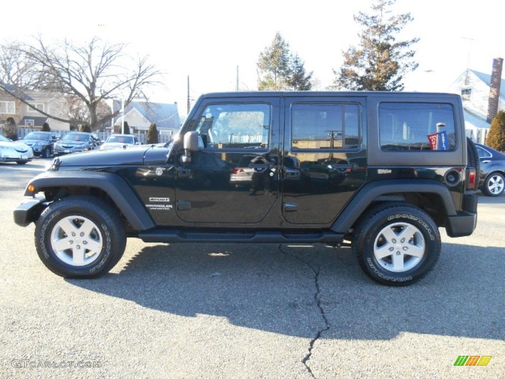 2012 Wrangler Unlimited Sport 4x4 - Black Forest Green Pearl / Black photo #7