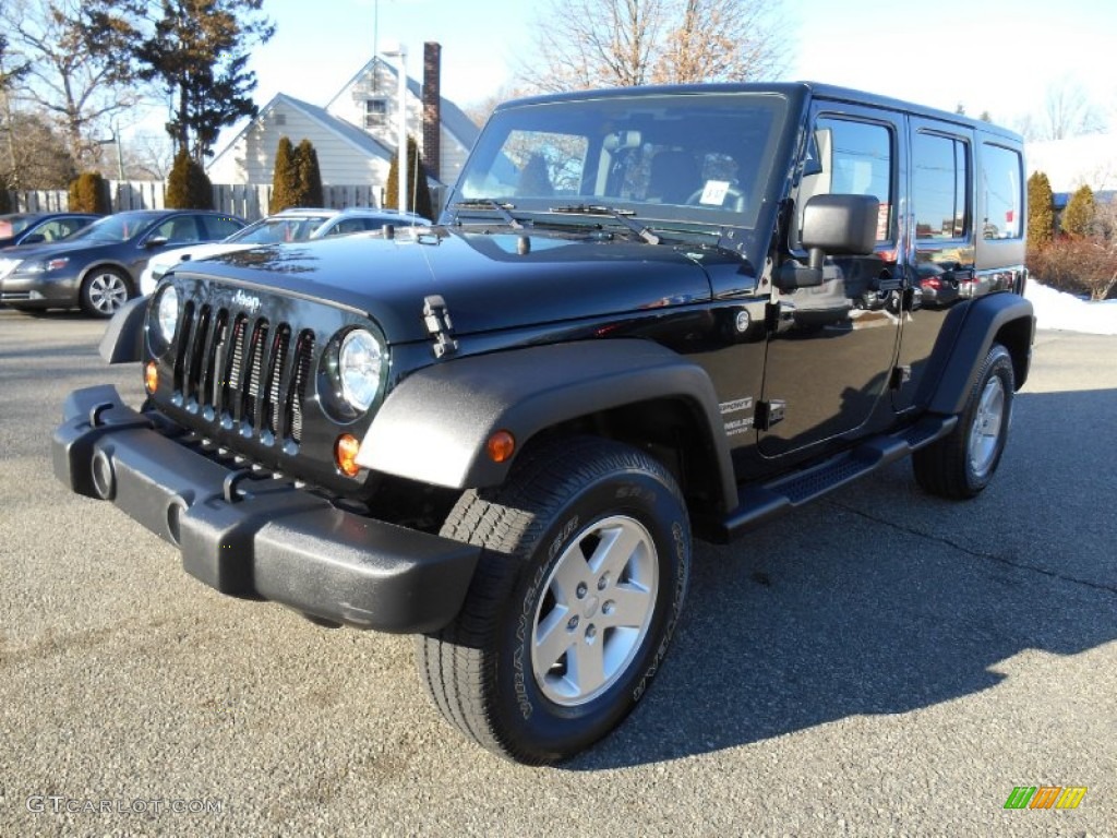 2012 Wrangler Unlimited Sport 4x4 - Black Forest Green Pearl / Black photo #8
