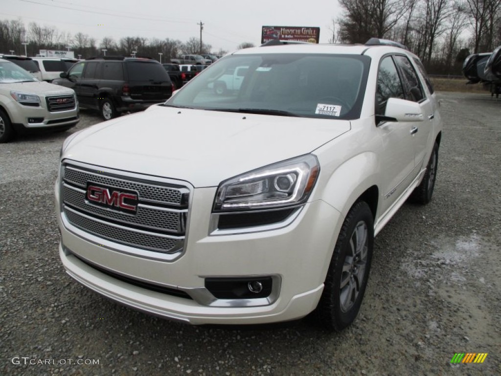 2014 Acadia Denali AWD - White Diamond Tricoat / Cocoa Dune photo #3