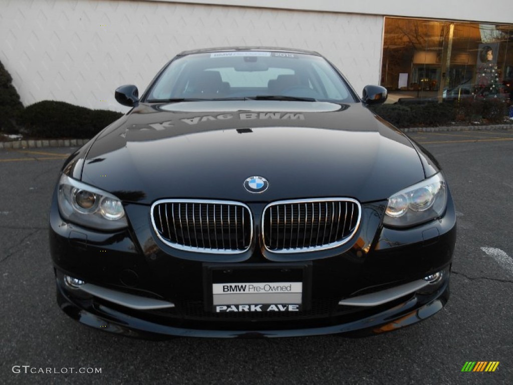 2013 3 Series 335i xDrive Coupe - Black Sapphire Metallic / Saddle Brown photo #2