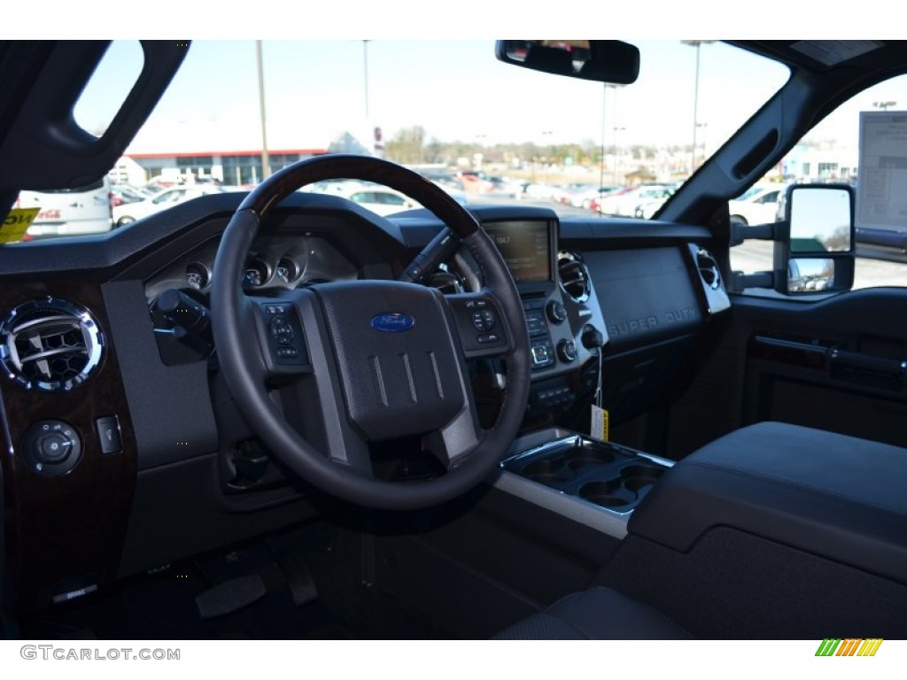 2014 F350 Super Duty Platinum Crew Cab 4x4 - Ruby Red Metallic / Platinum Black Leather photo #6