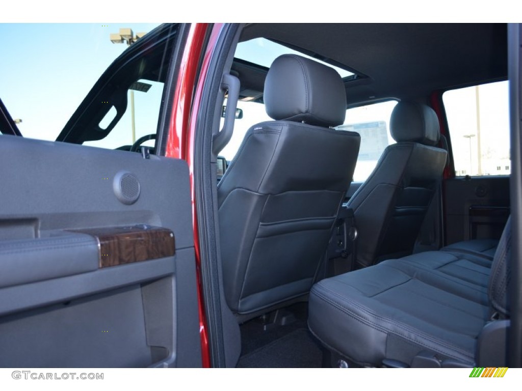 2014 F350 Super Duty Platinum Crew Cab 4x4 - Ruby Red Metallic / Platinum Black Leather photo #7