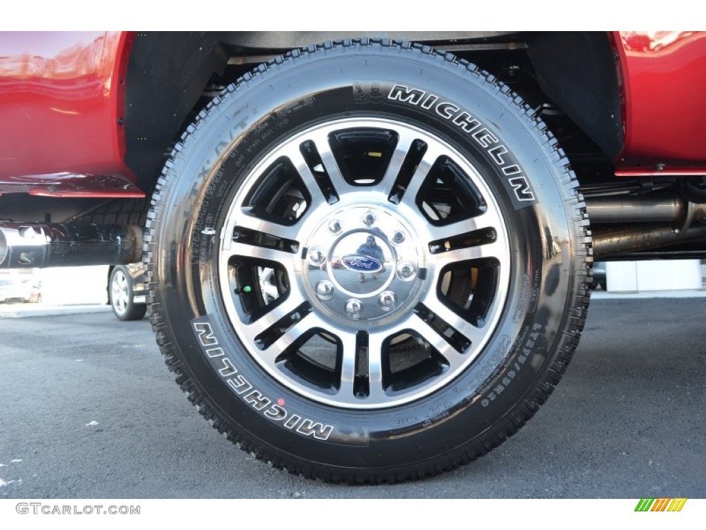 2014 F350 Super Duty Platinum Crew Cab 4x4 - Ruby Red Metallic / Platinum Black Leather photo #12