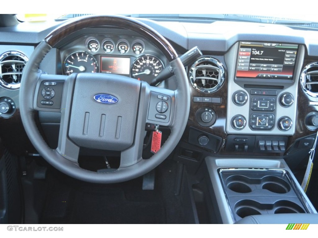 2014 F350 Super Duty Platinum Crew Cab 4x4 - Ruby Red Metallic / Platinum Black Leather photo #15