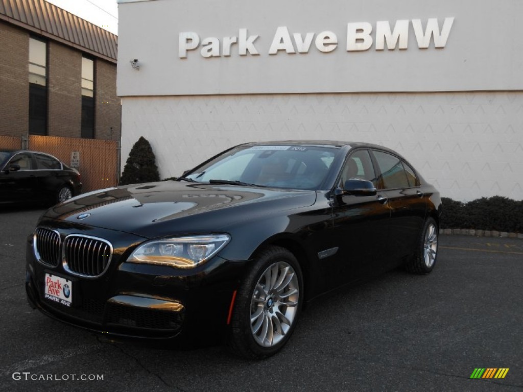 2013 7 Series 750Li xDrive Sedan - Black Sapphire Metallic / Saddle/Black photo #1
