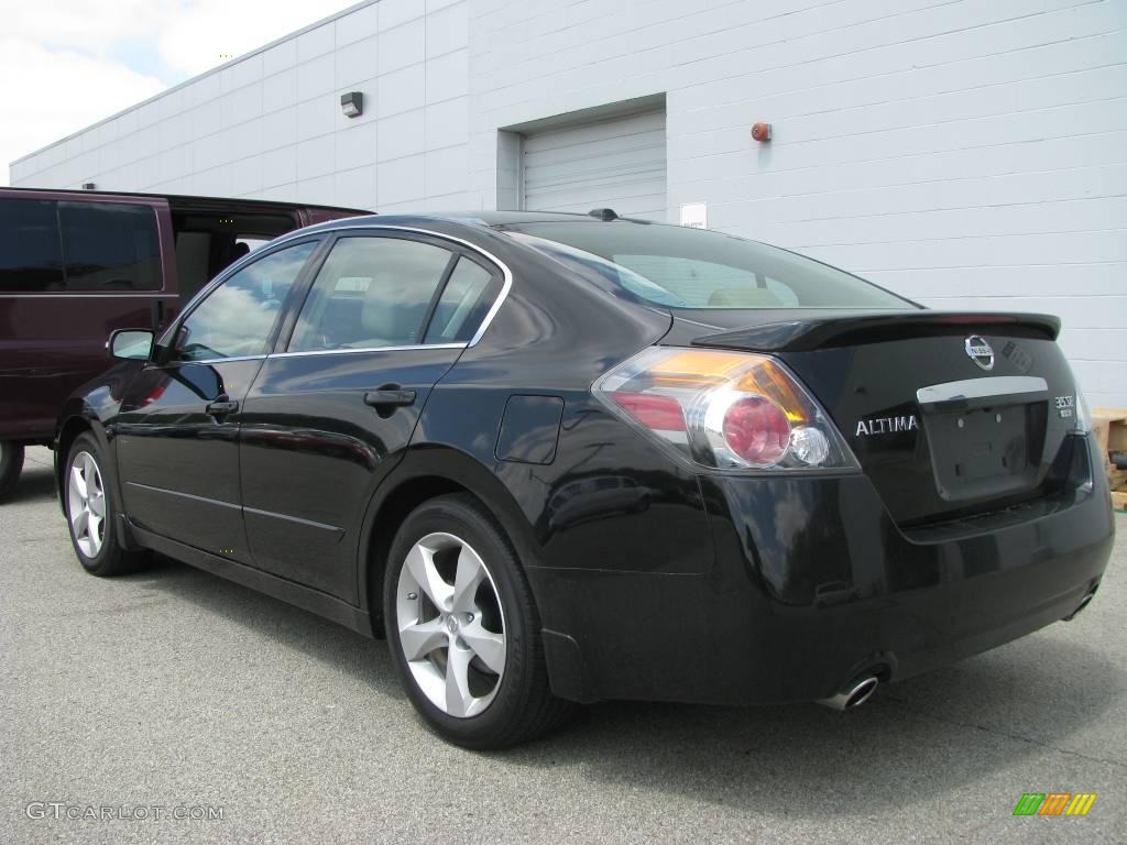 2007 Altima 3.5 SE - Super Black / Blond photo #3