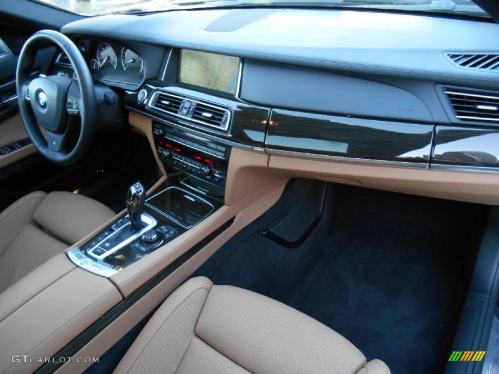 2013 BMW 7 Series 750Li xDrive Sedan Saddle/Black Dashboard Photo #89499292
