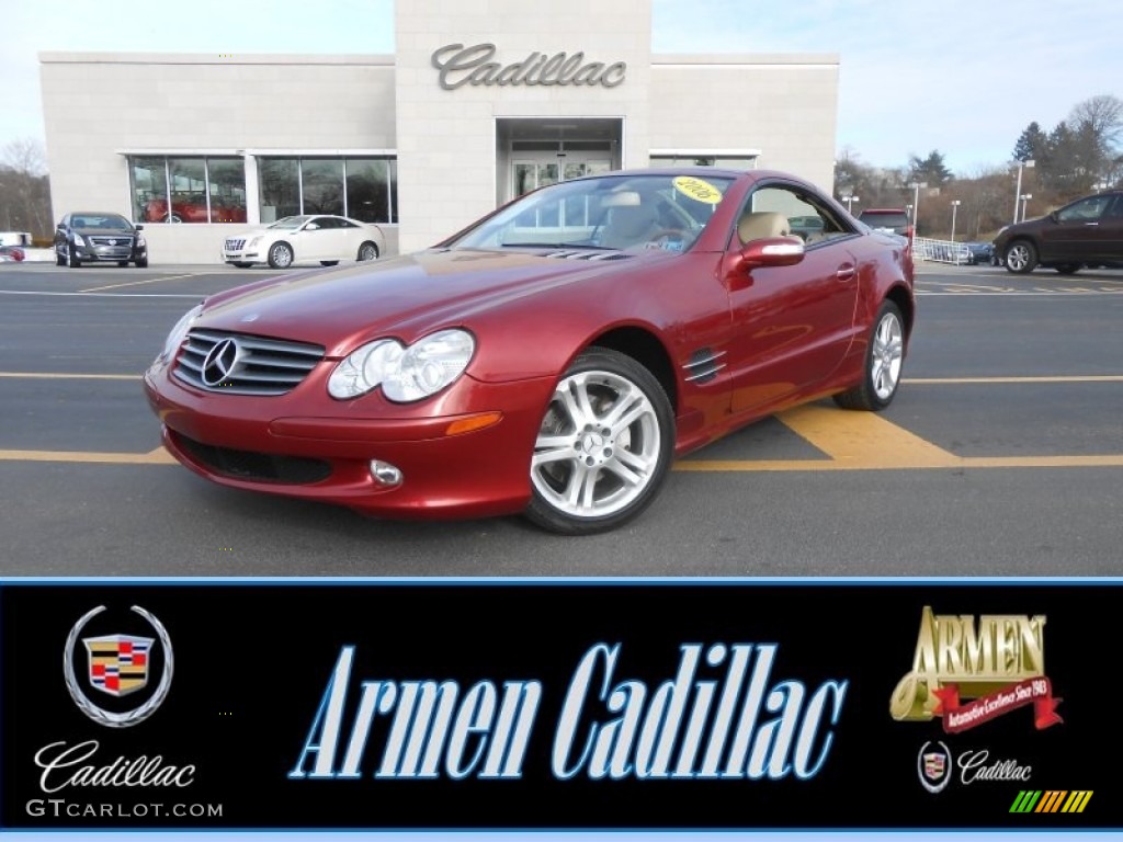 2006 SL 500 Roadster - Firemist Red Metallic / Stone photo #1