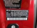  2006 SL 500 Roadster Firemist Red Metallic Color Code 548