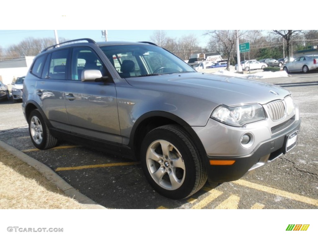 2007 X3 3.0si - Silver Grey Metallic / Black photo #3