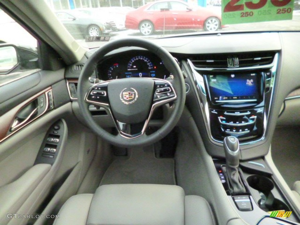 2014 Cadillac CTS Sedan AWD Light Platinum/Jet Black Dashboard Photo #89504200