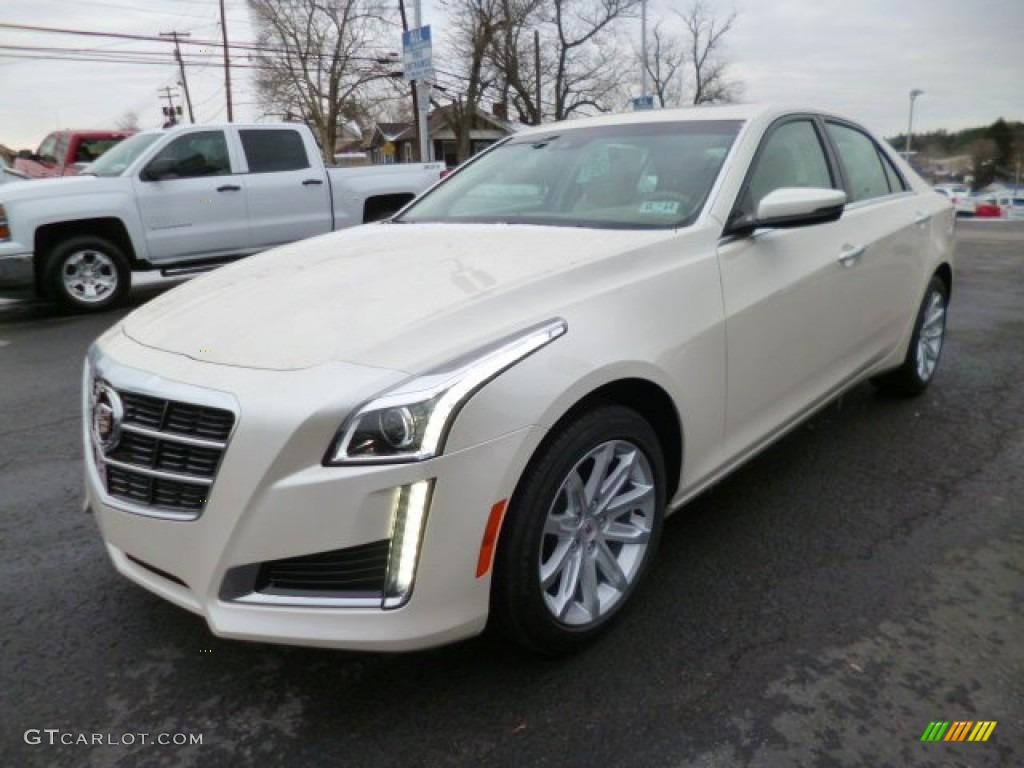 White Diamond Tricoat 2014 Cadillac CTS Luxury Sedan AWD Exterior Photo #89507536