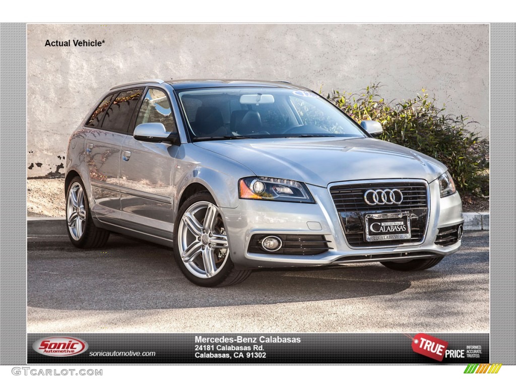 2012 A3 2.0T - Monza Silver Metallic / Black photo #1
